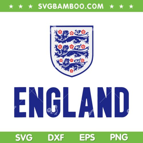 England 1982 Soccer Team SVG, Jersey British Three Heraldic Lions SVG, England Lions SVG DXF EPS PNG