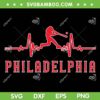Philadelphia Baseball Heartbeat SVG, Vintage Philly Baseball SVG, Philadelphia Baseball Logo SVG DXF EPS PNG