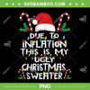 Funny Due To Inflation Ugly Christmas PNG, Ugly Christmas PNG, Merry Christmas PNG
