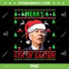 Funny Joe Biden Christmas Ugly Sweater PNG, Biden Merry 4th Of Easter PNG, Biden Santa Hat Ugly PNG
