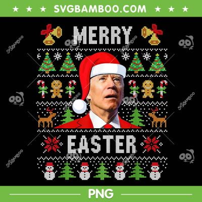 Funny Joe Biden Happy Christmas PNG, Biden Confusion Easter PNG, Xmas Biden Confused PNG