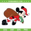 Funny Mickey Santa Christmas 2022, Mickey Mouse Grinch Carrying Bag SVG, Christmas Mickey Mouse Santa SVG DXF EPS PNG