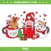 Gingerbread Gnomes Snowman Mug PNG, Gingerbread Coffee Drink PNG, Christmas Warm Drink PNG