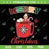 Gingerman Cookie Hot Cocoa SVG, Merry Christmas Buffalo Plaid Leopard SVG, Merry Christmas SVG DXF EPS PNG