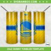 Golden State Warriors 20oz Skinny Tumbler Template PNG, Golden State Warriors Logo Tumbler Wrap PNG, Basketball Tumbler Sublimation Design PNG Download
