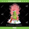 Grinch Is Coming Candy Cane Throne PNG, Christmas Grinch Parody PNG, Christmas Is Coming PNG