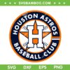 Houston Astros Baseball Club SVG, Letter H Astros Baseball Logo SVG, Baseball Club Logo SVG DXF EPS PNG