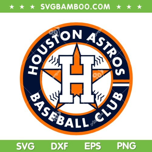 Houston Astros Baseball Club SVG, Letter H Astros Baseball Logo SVG, Baseball Club Logo SVG DXF EPS PNG