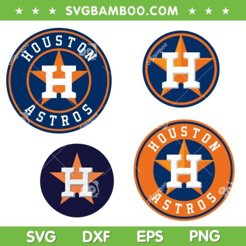 Houston Astros Four Logos SVG, Astros Baseball Combined Logo SVG, American Baseball Logo SVG DXF EPS PNG