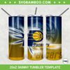 Indiana Pacers 20oz Skinny Tumbler Template PNG, Indiana Pacers Logo Tumbler Wrap PNG, NBA Indiana Pacers Tumbler Sublimation Design PNG Download