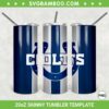 Indianapolis Colts 20oz Skinny Tumbler Template PNG, NFL Indianapolis Colts Tumbler Wrap PNG, Football Tumbler Sublimation Design PNG Download 