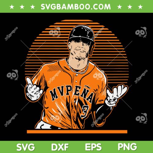Baseball Jeremy Pena SVG, MVP Pena Astros Championships SVG, Houston Baseball Player Pena SVG DXF EPS PNG