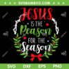 Jesus Is The Reason For The Season SVG, Christmas Wreath Decoration SVG, Christmas Jesus Is The Reason SVG DXF EPS PNG