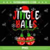 Jingle Balls Tinsel Tits PNG, Funny Couple Chestnuts PNG, Xmas Jingle Balls Santa Hat PNG