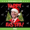 Joe Biden Happy Easter Ugly Christmas Confused PNG, Funny Biden Santa Hat PNG, Christmas Biden Easter PNG