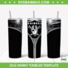 Las Vegas Raiders Zipper 20oz Skinny Tumbler Template PNG, Raiders Logo Tumbler Wrap PNG, Football Tumbler Sublimation Design PNG Download