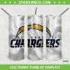 Los Angeles Chargers 20oz Skinny Tumbler Template PNG, Los Angeles Chargers Logo Tumbler Wrap PNG, Football Sports Tumbler Sublimation Design PNG Download   