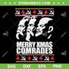 Merry Christmas Comrades SVG, Marx Lenin Ugly Xmas Sweater SVG, Xmas Communist Logo SVG DXF EPS PNG