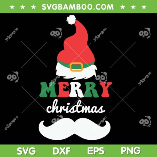 Merry Christmas Beard SVG, Santa Claus Merry Christmas SVG, Christmas 2022 SVG DXF EPS PNG