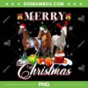 Merry Christmas Horse Lover PNG, Christmas Light Reindeer Santa Hat PNG, Snow Santa Hat Reindeer PNG