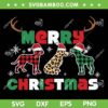 Merry Christmas Leopard Dog SVG, Merry Christmas Red Plaid Dog SVG, Merry Christmas Green Plaid Dog SVG DXF EPS PNG