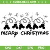 Disney Light Merry Christmas SVG, Mickey Christmas Light SVG, Mickey Bulb SVG DXF EPS PNG