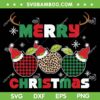 Merry Christmas Teacher Apple Leopard SVG, Merry Christmas Apple Red Plaid SVG, Merry Christmas Apple Green Plaid SVG DXF EPS PNG