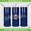Milwaukee Brewers 20oz Skinny Tumbler Template PNG, MLB Milwaukee Brewers Tumbler Wrap PNG, Baseball Team Tumbler Sublimation Design PNG Download