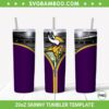 Minnesota Vikings Zipper 20oz Skinny Tumbler Template PNG, NFL Minnesota Vikings Tumbler Wrap PNG, Football Teams Tumbler Sublimation Design PNG Download