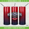 New Orleans Pelicans 20oz Skinny Tumbler Template PNG, NBA New Orleans Pelicans Tumbler Wrap PNG, Sport Tumbler Sublimation Design PNG Download