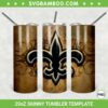 New Orleans Saints 20oz Skinny Tumbler Template PNG, NFL New Orleans Saints Tumbler Wrap PNG, Football Sport Tumbler Sublimation Design PNG Download