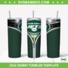 New York Jets Zipper 20oz Skinny Tumbler Template PNG, NFL New York Jets umbler Wrap PNG, Football Teams Tumbler Sublimation Design PNG Download