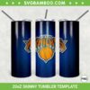 New York Knicks 20oz Skinny Tumbler Template PNG, New York Knicks Logo Tumbler Wrap PNG, Basketball Sports Tumbler Sublimation Design PNG Download