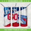 New York Rangers 20oz Skinny Tumbler Template PNG, NHL New York Rangers Tumbler Wrap PNG, Sport Logo Tumbler Sublimation Design PNG Download