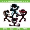 Ninja Kids Team SVG, Kids Ninja Squad SVG, Black Shadow Ninja Kids Squad SVG DXF EPS PNG