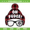 Oh Fudge Buffalo Plaid SVG, Oh Fudge Hat Red Plaid SVG, Broken Sunglasses Oh Fudge SVG DXF EPS PNG