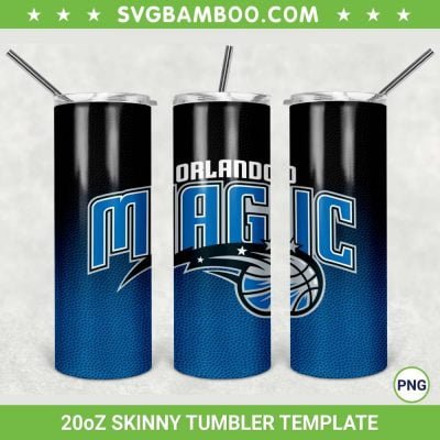 Orlando Magic 20oz Skinny Tumbler Template PNG, Orlando Magic NBA Tumbler Wrap PNG, Sports Logo Tumbler Sublimation Design PNG Download