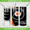 Philadelphia Flyers 20oz Skinny Tumbler Template PNG, NHL Philadelphia Flyers Tumbler Wrap PNG, Hockey Sports Tumbler Sublimation Design PNG Download