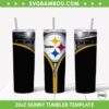 Pittsburgh Steelers Zipper 20oz Skinny Tumbler Template PNG, Pittsburgh Steelers Logo Tumbler Wrap PNG, Football Team Tumbler Sublimation Design PNG Download