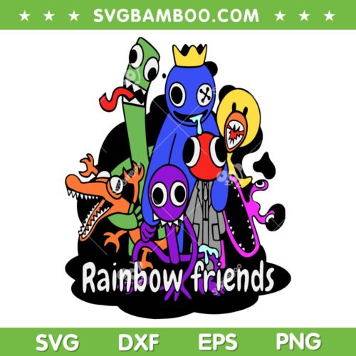 Rainbow Friends SVG, Cartoon Friends SVG, Rainbow Friends Monster SVG DXF EPS PNG