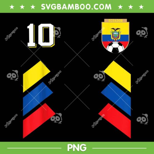 Retro 10 Ecuadorian Football PNG, Ecuador Soccer Jersey PNG, American Football PNG
