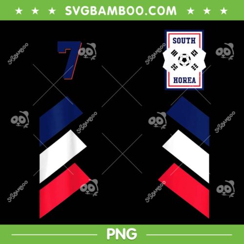 Retro 7 Korean Football PNG, South Korean Soccer Jersey PNG, South Korean National Football Team PNG
