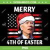 Santa Joe Biden Confused Happy Easter PNG, Biden Christmas America Flag PNG, Joe Biden Easter American Flag PNG