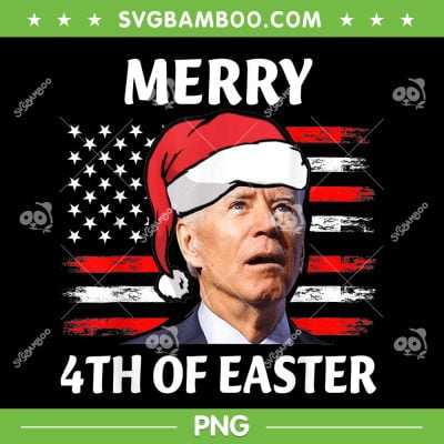 Santa Joe Biden Confused Happy Easter PNG, Biden Christmas America Flag PNG, Joe Biden Easter American Flag PNG