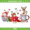 Santa Squad Hot Cocoa PNG, Santa Coffee Drink Snowman PNG, Santa Coffee Drink Max Dog PNG