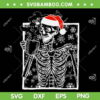Skeleton Coffee Christmas SVG, Smiling Skull With Coffee Christmas SVG, Funny Christmas SVG DXF EPS PNG
