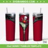 Tampa Bay Buccaneers Zipper 20oz Skinny Tumbler Template PNG, NFL Tampa Bay Buccaneers Tumbler Wrap PNG, NFL Sports Logo Tumbler Sublimation Design PNG Download
