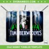 Minnesota Timberwolves 20oz Skinny Tumbler Template PNG, NBA Minnesota Timberwolves Tumbler Wrap PNG, Timberwolves Basketball Tumbler Sublimation Design PNG Download