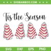 Tis The Season Tree Cake SVG, Little Debbie Christmas Tree Cake SVG, Christmas Little Debbie SVG DXF EPS PNG