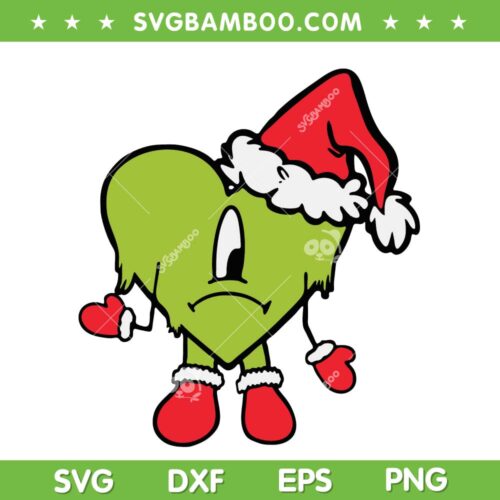Un Navidad Sin Ti SVG, Bad Bunny Grinchmas SVG, Chirstmas Grinch Bad Bunny SVG DXF EPS PNG